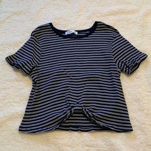Hollister striped crop top